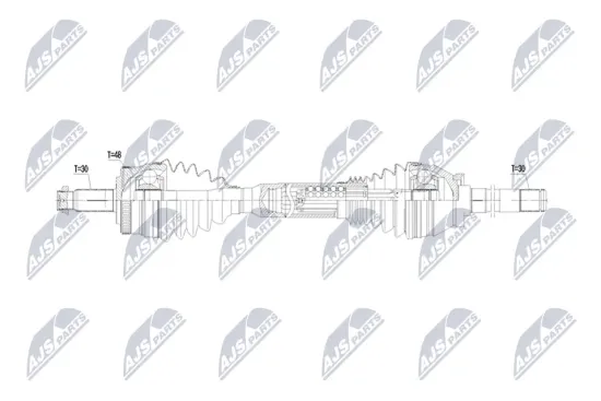 Antriebswelle Vorderachse rechts NTY NPW-LR-057 Bild Antriebswelle Vorderachse rechts NTY NPW-LR-057