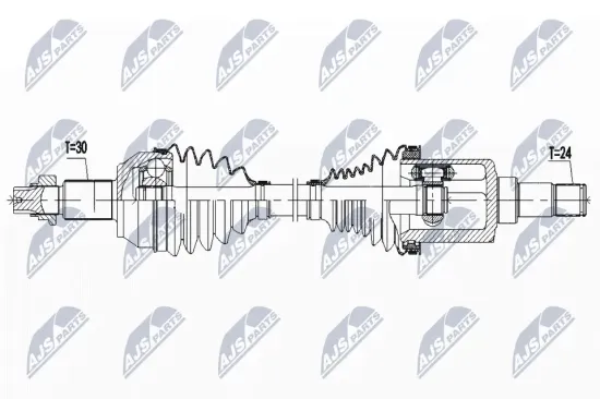 Antriebswelle Vorderachse rechts NTY NPW-MA-002 Bild Antriebswelle Vorderachse rechts NTY NPW-MA-002