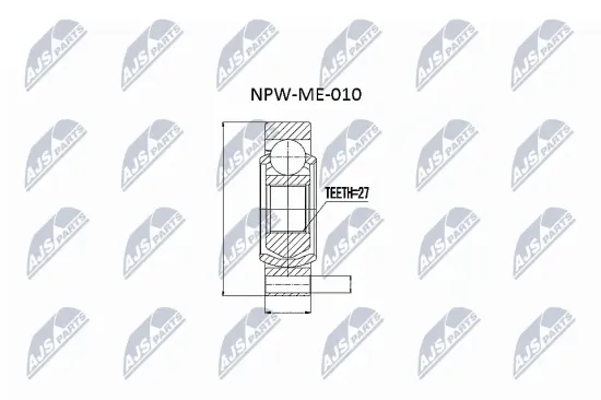 Gelenksatz, Antriebswelle Hinterachse getriebeseitig Hinterachse links Hinterachse rechts NTY NPW-ME-010 Bild Gelenksatz, Antriebswelle Hinterachse getriebeseitig Hinterachse links Hinterachse rechts NTY NPW-ME-010