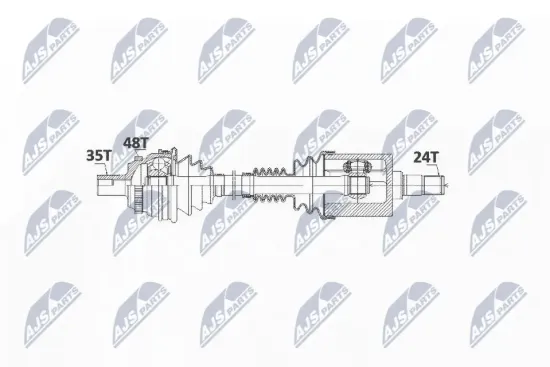 Antriebswelle Vorderachse Vorderachse rechts Vorderachse rechts NTY NPW-ME-023 Bild Antriebswelle Vorderachse Vorderachse rechts Vorderachse rechts NTY NPW-ME-023