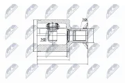 Gelenksatz, Antriebswelle Vorderachse links getriebeseitig NTY NPW-ME-024