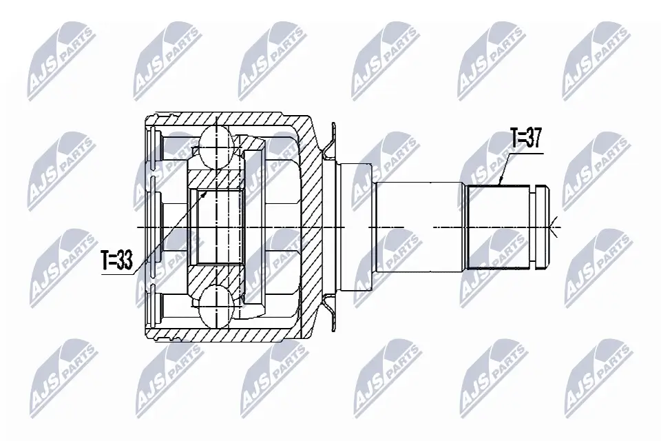 Gelenksatz, Antriebswelle Vorderachse links NTY NPW-ME-053