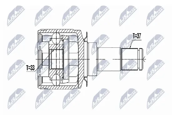 Gelenksatz, Antriebswelle Vorderachse links NTY NPW-ME-053 Bild Gelenksatz, Antriebswelle Vorderachse links NTY NPW-ME-053