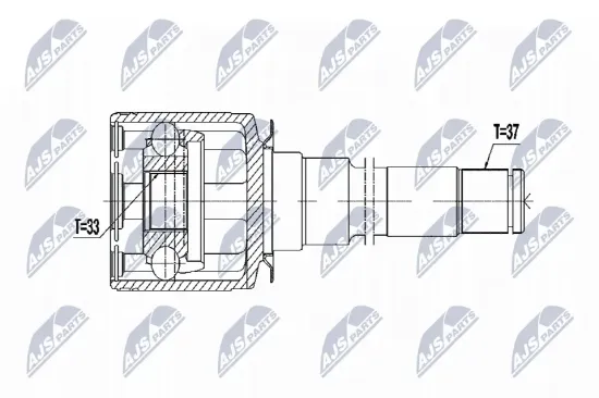 Gelenksatz, Antriebswelle Vorderachse rechts NTY NPW-ME-054 Bild Gelenksatz, Antriebswelle Vorderachse rechts NTY NPW-ME-054