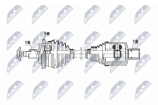 Antriebswelle Vorderachse links NTY NPW-ME-073 Bild Antriebswelle Vorderachse links NTY NPW-ME-073