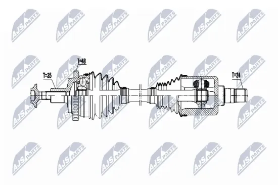 Antriebswelle Vorderachse rechts NTY NPW-ME-074 Bild Antriebswelle Vorderachse rechts NTY NPW-ME-074