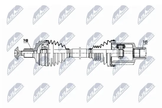 Antriebswelle Vorderachse links NTY NPW-ME-077 Bild Antriebswelle Vorderachse links NTY NPW-ME-077