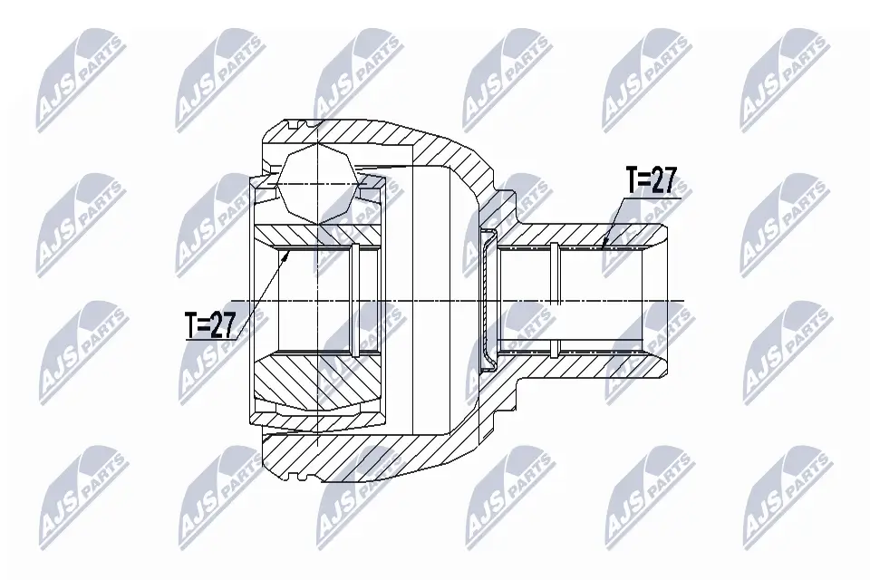 Gelenksatz, Antriebswelle Vorderachse rechts NTY NPW-ME-080