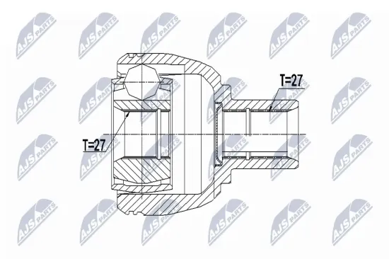 Gelenksatz, Antriebswelle Vorderachse rechts NTY NPW-ME-080 Bild Gelenksatz, Antriebswelle Vorderachse rechts NTY NPW-ME-080