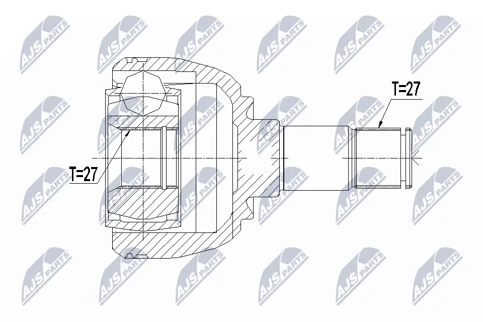 Gelenksatz, Antriebswelle Vorderachse links NTY NPW-ME-085
