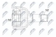 Gelenksatz, Antriebswelle Vorderachse links NTY NPW-ME-085