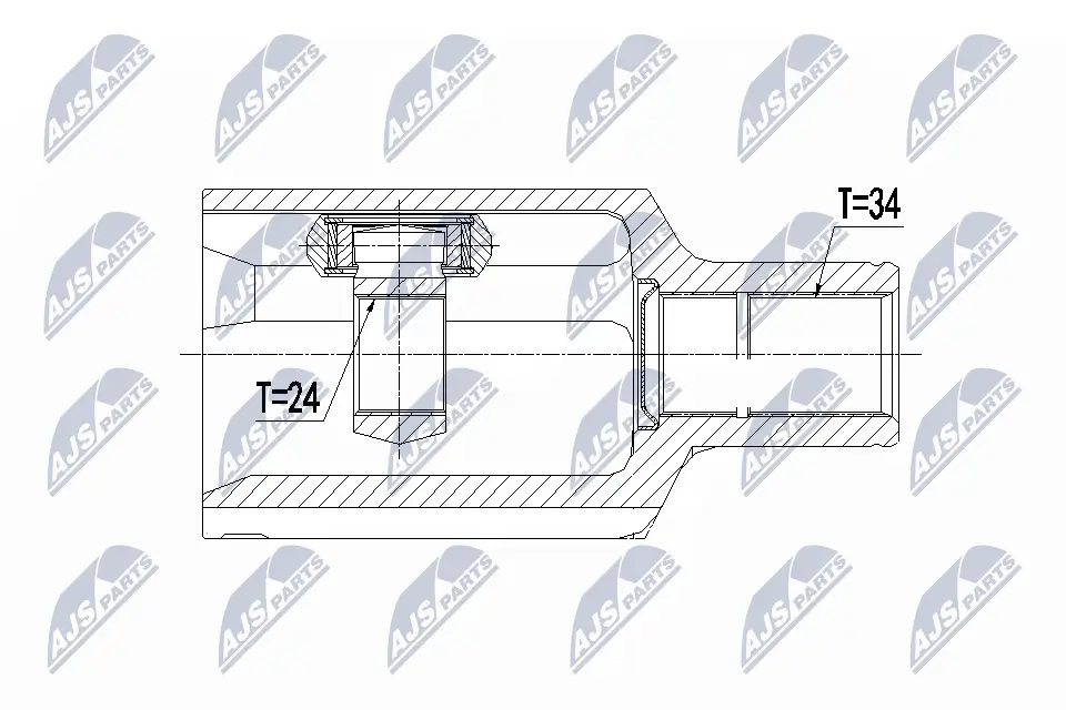 Gelenksatz, Antriebswelle Vorderachse links NTY NPW-ME-090