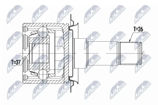 Gelenksatz, Antriebswelle getriebeseitig NTY NPW-ME-094 Bild Gelenksatz, Antriebswelle getriebeseitig NTY NPW-ME-094