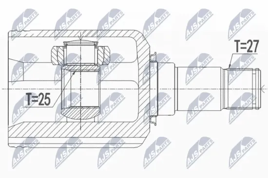 Gelenksatz, Antriebswelle Vorderachse rechts NTY NPW-ME-099 Bild Gelenksatz, Antriebswelle Vorderachse rechts NTY NPW-ME-099