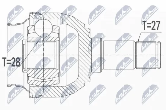 Antriebswelle Vorderachse links NTY NPW-ME-117 Bild Antriebswelle Vorderachse links NTY NPW-ME-117