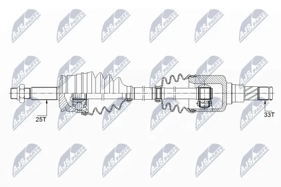 Antriebswelle Vorderachse links NTY NPW-ME-124 Bild Antriebswelle Vorderachse links NTY NPW-ME-124