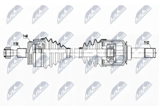 Antriebswelle Hinterachse rechts Hinterachse links Hinterachse NTY NPW-ME-130 Bild Antriebswelle Hinterachse rechts Hinterachse links Hinterachse NTY NPW-ME-130