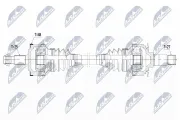 Antriebswelle Hinterachse links Hinterachse rechts Hinterachse NTY NPW-ME-140