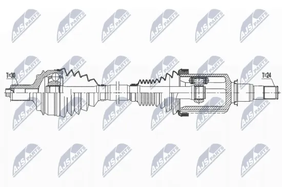Antriebswelle Vorderachse rechts NTY NPW-ME-154 Bild Antriebswelle Vorderachse rechts NTY NPW-ME-154