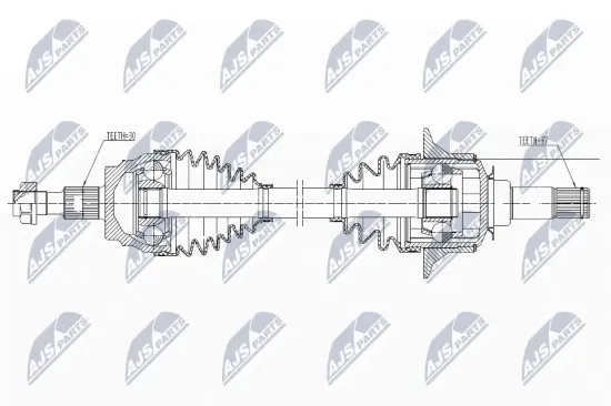 Antriebswelle Vorderachse links NTY NPW-ME-162 Bild Antriebswelle Vorderachse links NTY NPW-ME-162