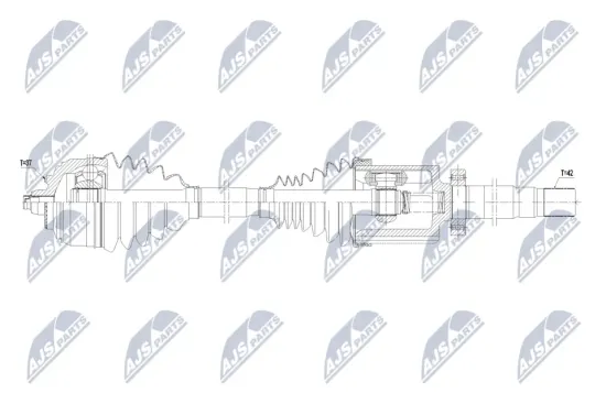 Antriebswelle Vorderachse rechts NTY NPW-CT-152 Bild Antriebswelle Vorderachse rechts NTY NPW-CT-152