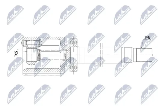 Gelenksatz, Antriebswelle Vorderachse rechts NTY NPW-ME-173 Bild Gelenksatz, Antriebswelle Vorderachse rechts NTY NPW-ME-173
