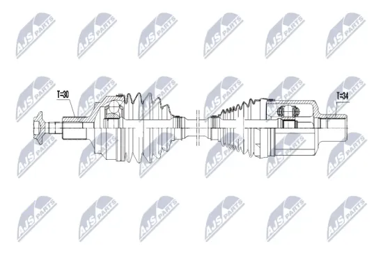 Antriebswelle Vorderachse links NTY NPW-ME-180 Bild Antriebswelle Vorderachse links NTY NPW-ME-180