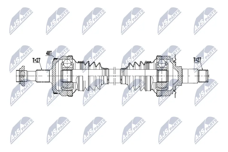 Antriebswelle Vorderachse links NTY NPW-MZ-092