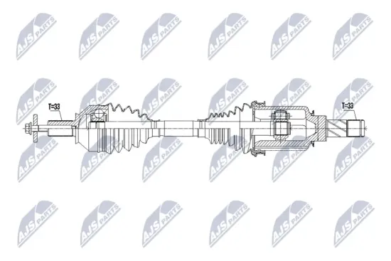 Antriebswelle Hinterachse links NTY NPW-ME-195 Bild Antriebswelle Hinterachse links NTY NPW-ME-195