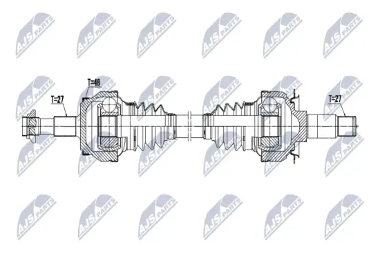 Antriebswelle Hinterachse links Hinterachse rechts NTY NPW-ME-197 Bild Antriebswelle Hinterachse links Hinterachse rechts NTY NPW-ME-197