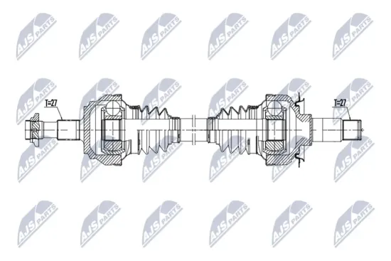 Antriebswelle Hinterachse links Hinterachse rechts NTY NPW-ME-206 Bild Antriebswelle Hinterachse links Hinterachse rechts NTY NPW-ME-206