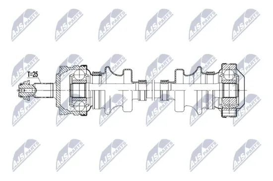 Antriebswelle Hinterachse links Hinterachse rechts NTY NPW-ME-207 Bild Antriebswelle Hinterachse links Hinterachse rechts NTY NPW-ME-207