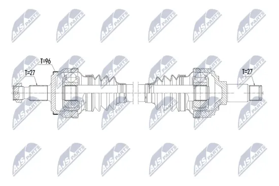 Antriebswelle Hinterachse links Hinterachse rechts NTY NPW-ME-211 Bild Antriebswelle Hinterachse links Hinterachse rechts NTY NPW-ME-211