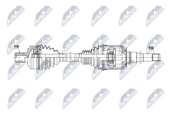 Antriebswelle Vorderachse rechts NTY NPW-ME-213 Bild Antriebswelle Vorderachse rechts NTY NPW-ME-213