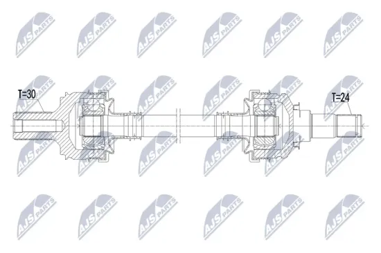 Antriebswelle Hinterachse rechts NTY NPW-ME-223 Bild Antriebswelle Hinterachse rechts NTY NPW-ME-223
