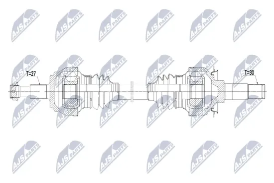 Antriebswelle Hinterachse links Hinterachse rechts NTY NPW-ME-227 Bild Antriebswelle Hinterachse links Hinterachse rechts NTY NPW-ME-227