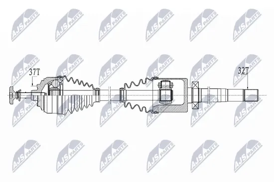 Antriebswelle Vorderachse rechts NTY NPW-ME-232 Bild Antriebswelle Vorderachse rechts NTY NPW-ME-232