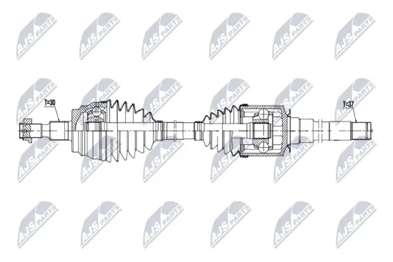 Antriebswelle Vorderachse rechts NTY NPW-ME-233 Bild Antriebswelle Vorderachse rechts NTY NPW-ME-233