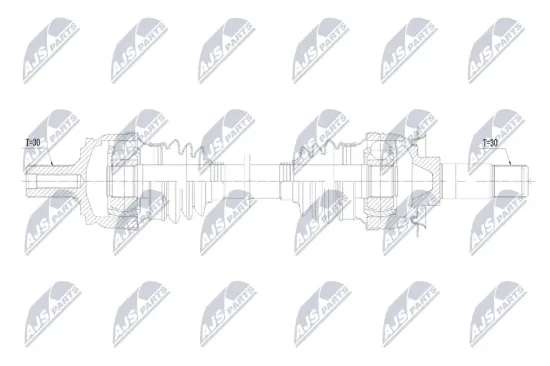 Antriebswelle Hinterachse rechts NTY NPW-ME-242 Bild Antriebswelle Hinterachse rechts NTY NPW-ME-242