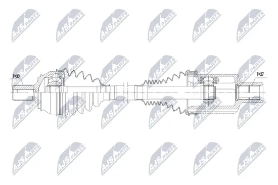 Antriebswelle Vorderachse links NTY NPW-ME-245 Bild Antriebswelle Vorderachse links NTY NPW-ME-245