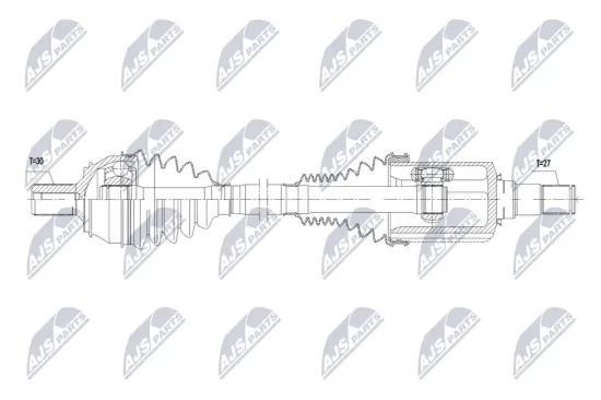 Antriebswelle Vorderachse rechts NTY NPW-ME-246 Bild Antriebswelle Vorderachse rechts NTY NPW-ME-246