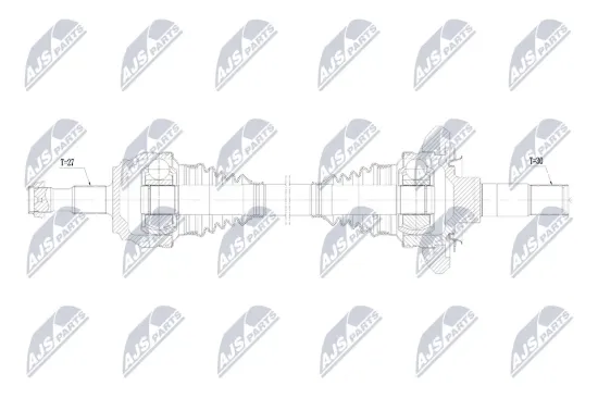 Antriebswelle Hinterachse links Hinterachse rechts NTY NPW-ME-247 Bild Antriebswelle Hinterachse links Hinterachse rechts NTY NPW-ME-247