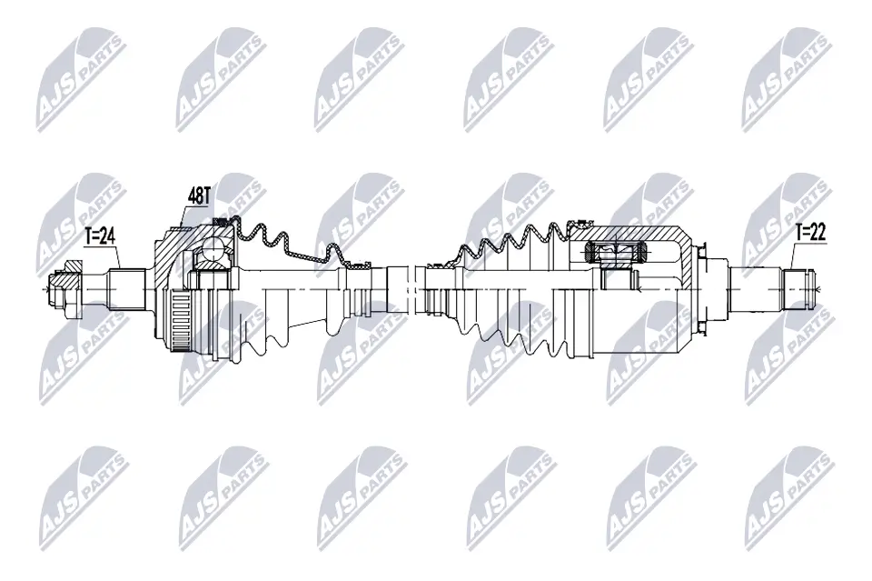 Antriebswelle Vorderachse links NTY NPW-ME-251