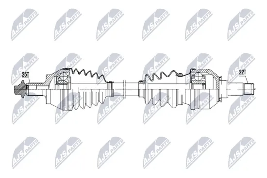 Antriebswelle Vorderachse links NTY NPW-ME-252 Bild Antriebswelle Vorderachse links NTY NPW-ME-252