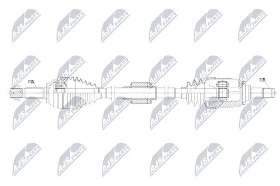 Antriebswelle Vorderachse rechts NTY NPW-MG-001 Bild Antriebswelle Vorderachse rechts NTY NPW-MG-001