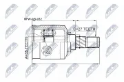 Gelenksatz, Antriebswelle Vorderachse rechts getriebeseitig NTY NPW-MS-032