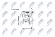 Gelenksatz, Antriebswelle Vorderachse rechts getriebeseitig NTY NPW-MS-040