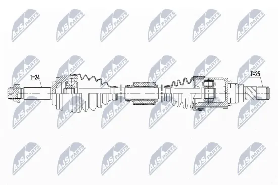Antriebswelle Vorderachse rechts NTY NPW-MS-065 Bild Antriebswelle Vorderachse rechts NTY NPW-MS-065