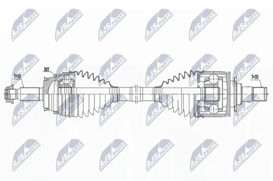 Antriebswelle Hinterachse links NTY NPW-MS-075 Bild Antriebswelle Hinterachse links NTY NPW-MS-075