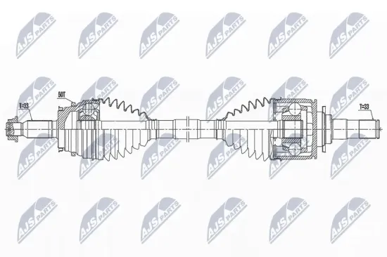 Antriebswelle Hinterachse rechts NTY NPW-MS-077 Bild Antriebswelle Hinterachse rechts NTY NPW-MS-077